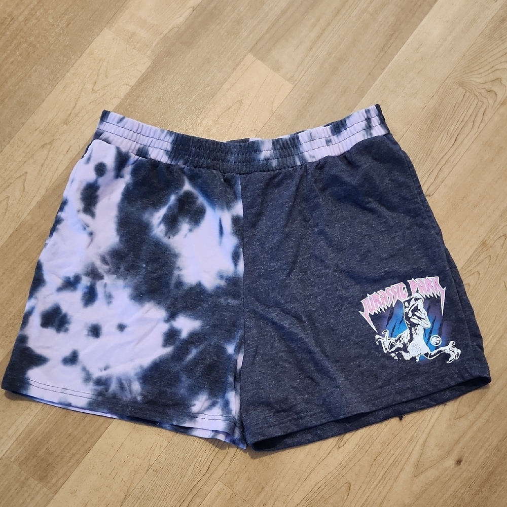 Men's Jurassic Park Shorts in Purple and Gray Tie-Dye by Universal Studios